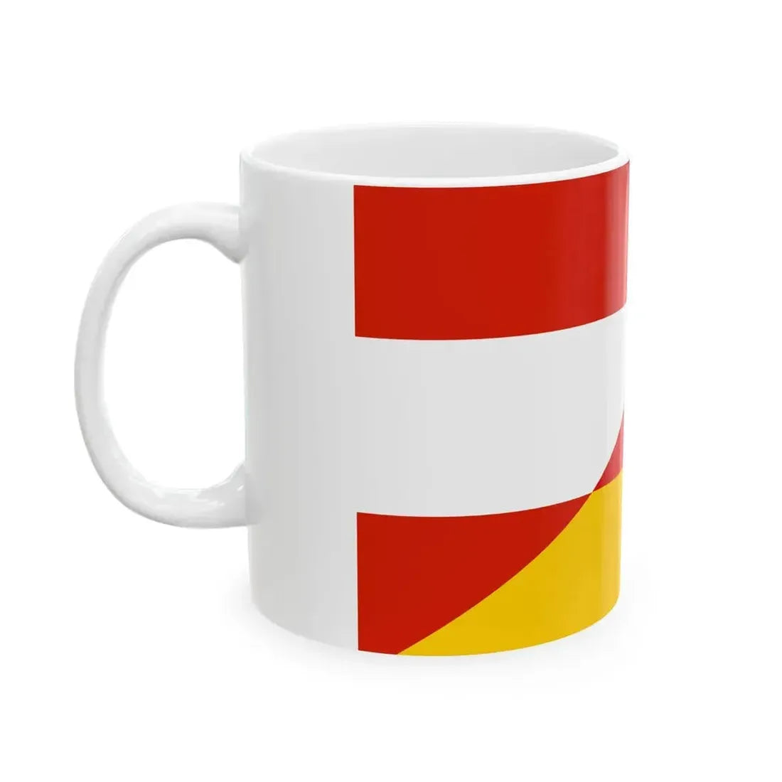 Flag of Austria and Germany (Austria) White Coffee Mug - Go Mug Yourself