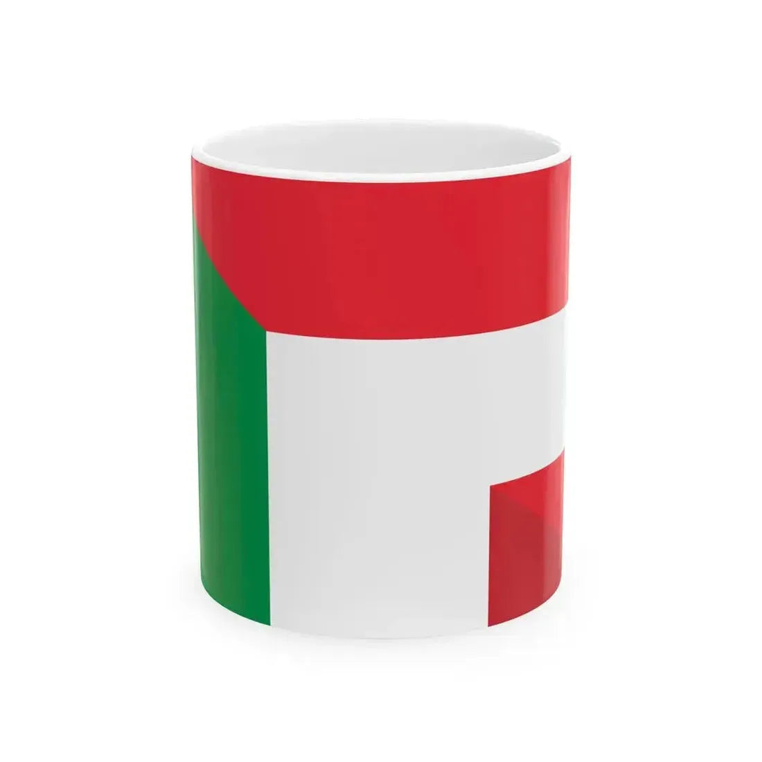 Flag of Austria and Italy (Austria) White Coffee Mug 11oz - Go Mug Yourself