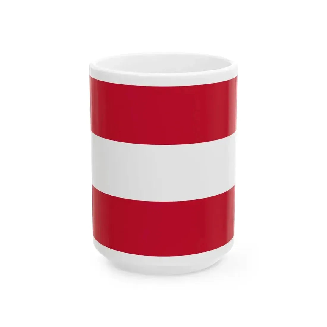 Flag of Austria (Austria) White Coffee Mug 15oz - Go Mug Yourself