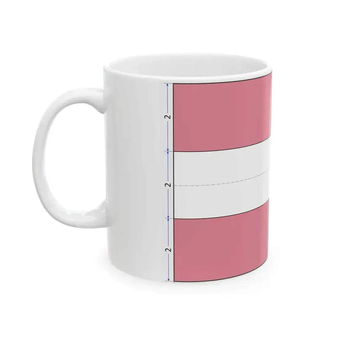 Flag of Austria construction sheet (Austria) White Coffee Mug - Go Mug Yourself