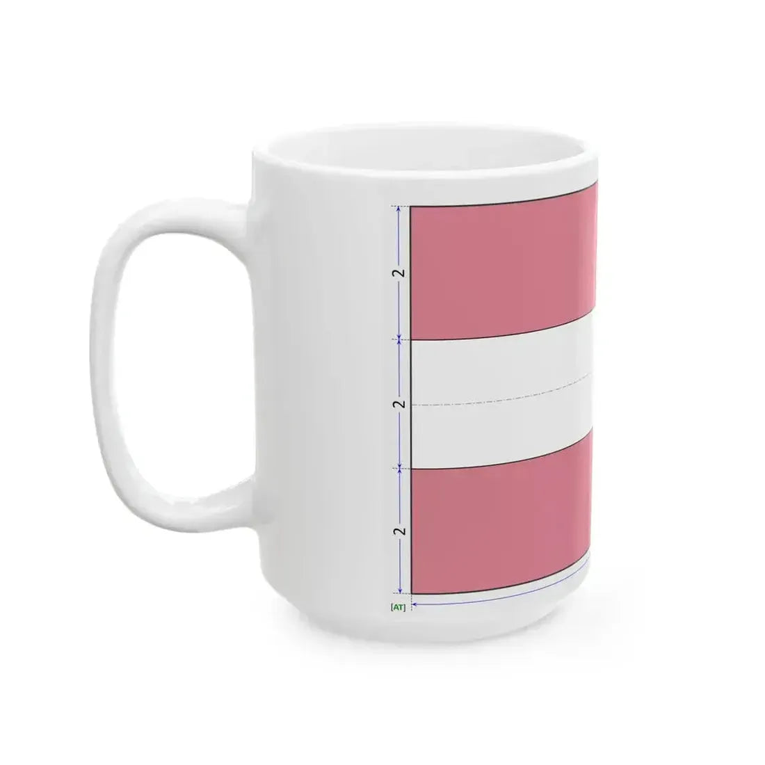 Flag of Austria construction sheet (Austria) White Coffee Mug - Go Mug Yourself
