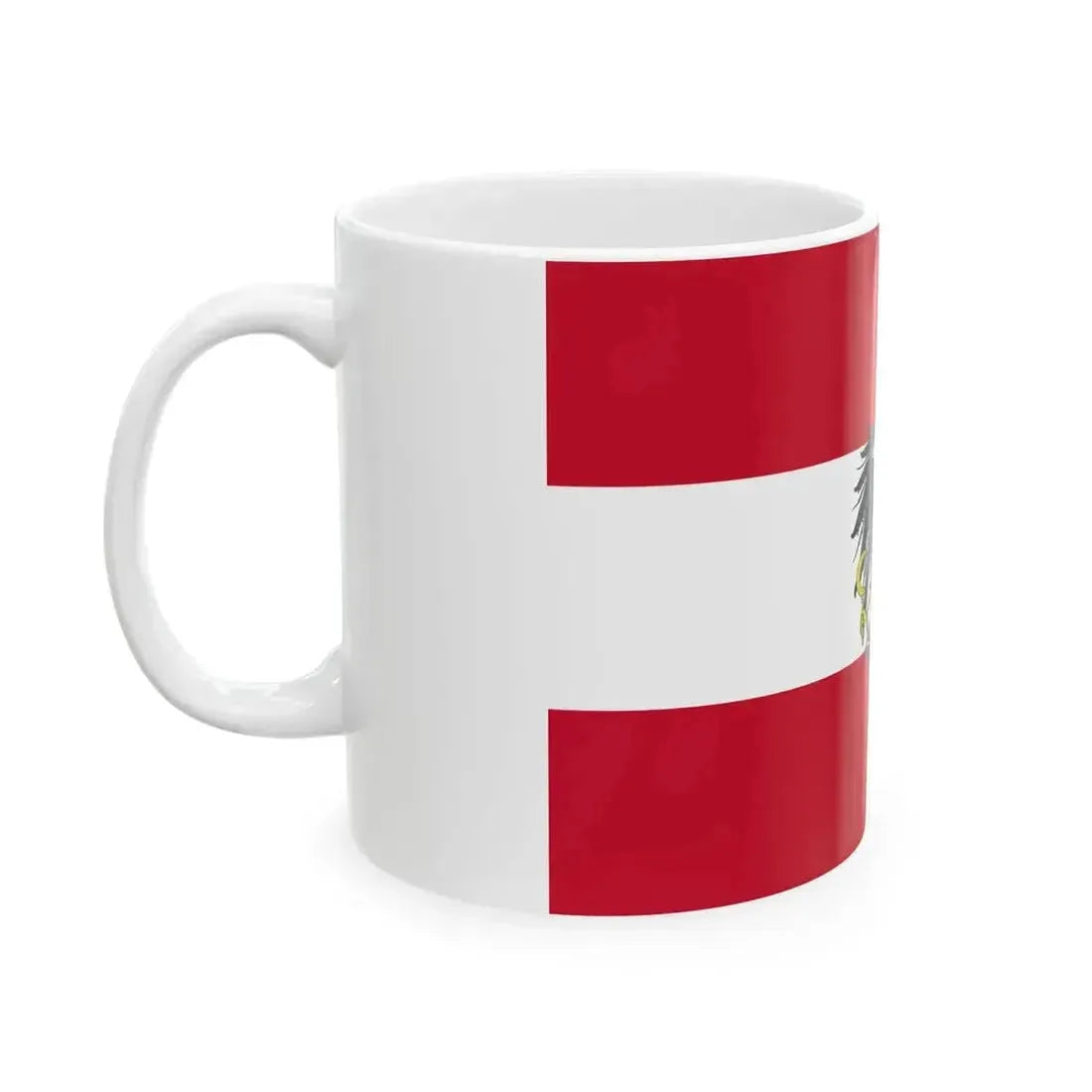 Flag of Austria state (Austria) White Coffee Mug - Go Mug Yourself
