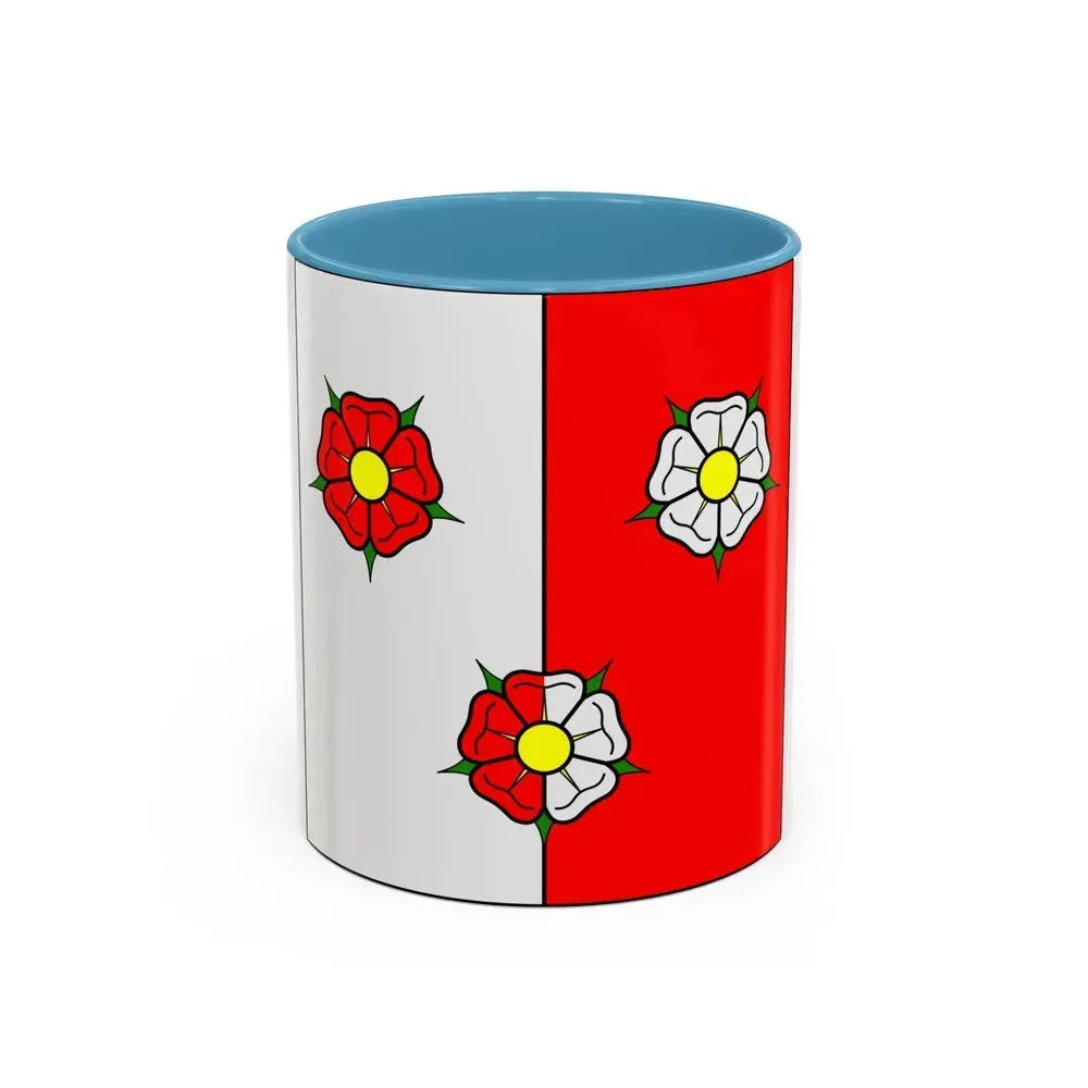 Flag of Autafond Switzerland - Accent Coffee Mug 11oz Light Blue - Go Mug Yourself