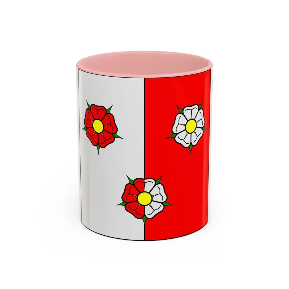 Flag of Autafond Switzerland - Accent Coffee Mug 11oz Pink - Go Mug Yourself