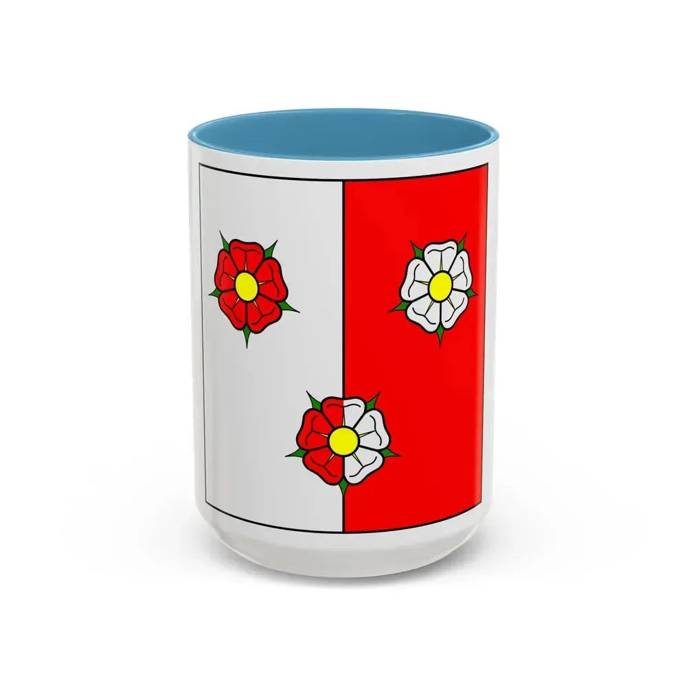 Flag of Autafond Switzerland - Accent Coffee Mug 15oz Light Blue - Go Mug Yourself