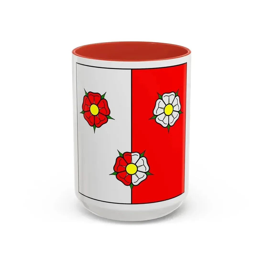 Flag of Autafond Switzerland - Accent Coffee Mug 15oz Red - Go Mug Yourself