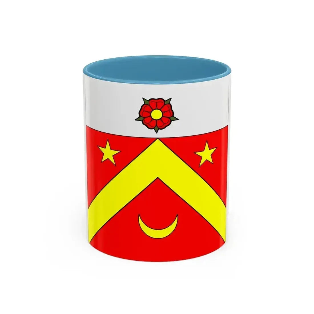 Flag of Autavaux Switzerland - Accent Coffee Mug 11oz Light Blue - Go Mug Yourself