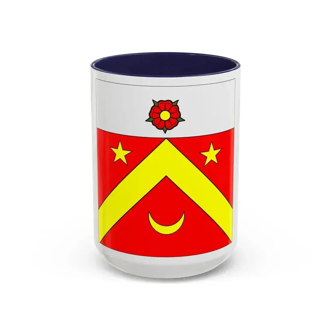Flag of Autavaux Switzerland - Accent Coffee Mug 15oz Navy - Go Mug Yourself