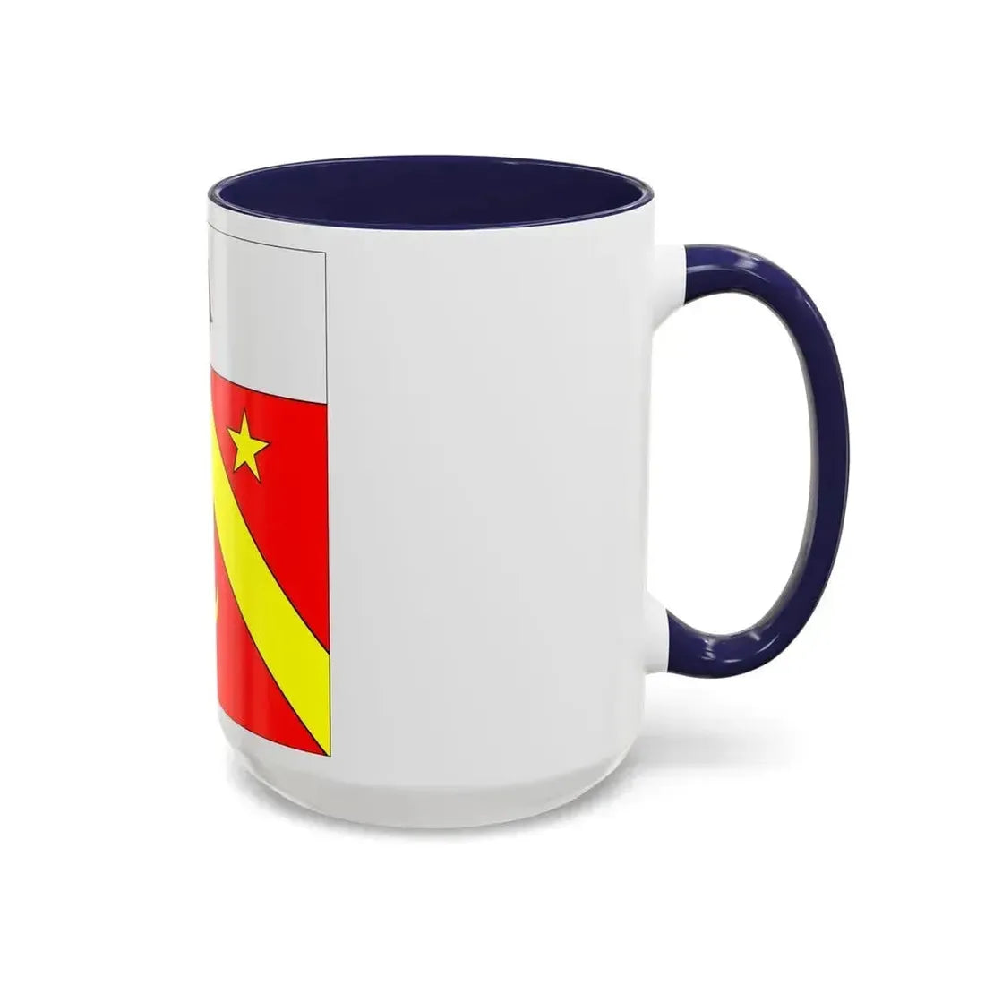 Flag of Autavaux Switzerland - Accent Coffee Mug - Go Mug Yourself