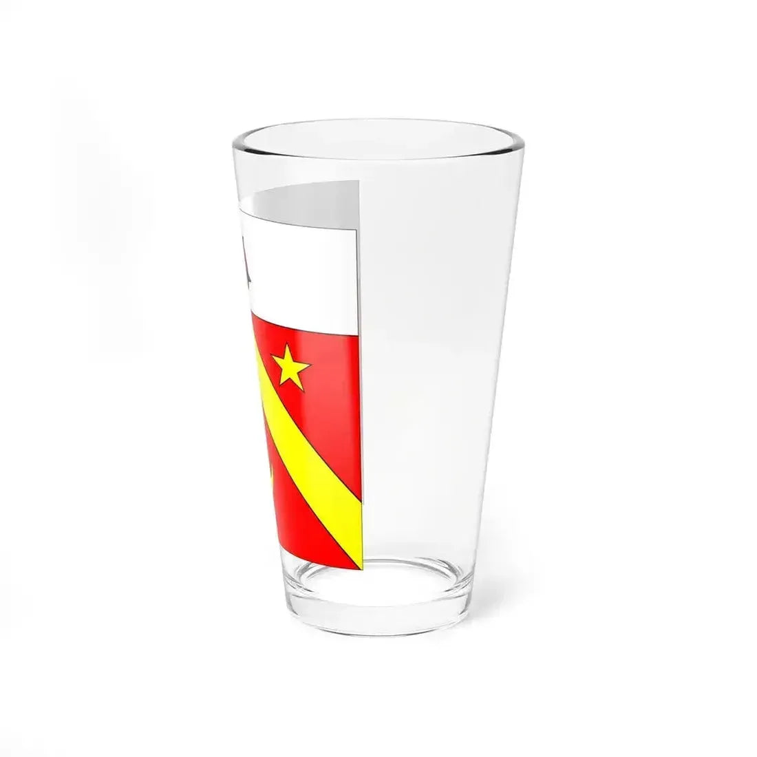 Flag of Autavaux Switzerland - Pint Glass 16oz - Go Mug Yourself