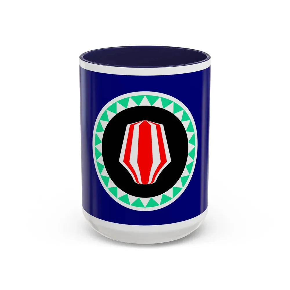 Flag of Autonomous Region of Bougainville Papa New Guinea - Accent Coffee Mug 15oz Navy - Go Mug Yourself