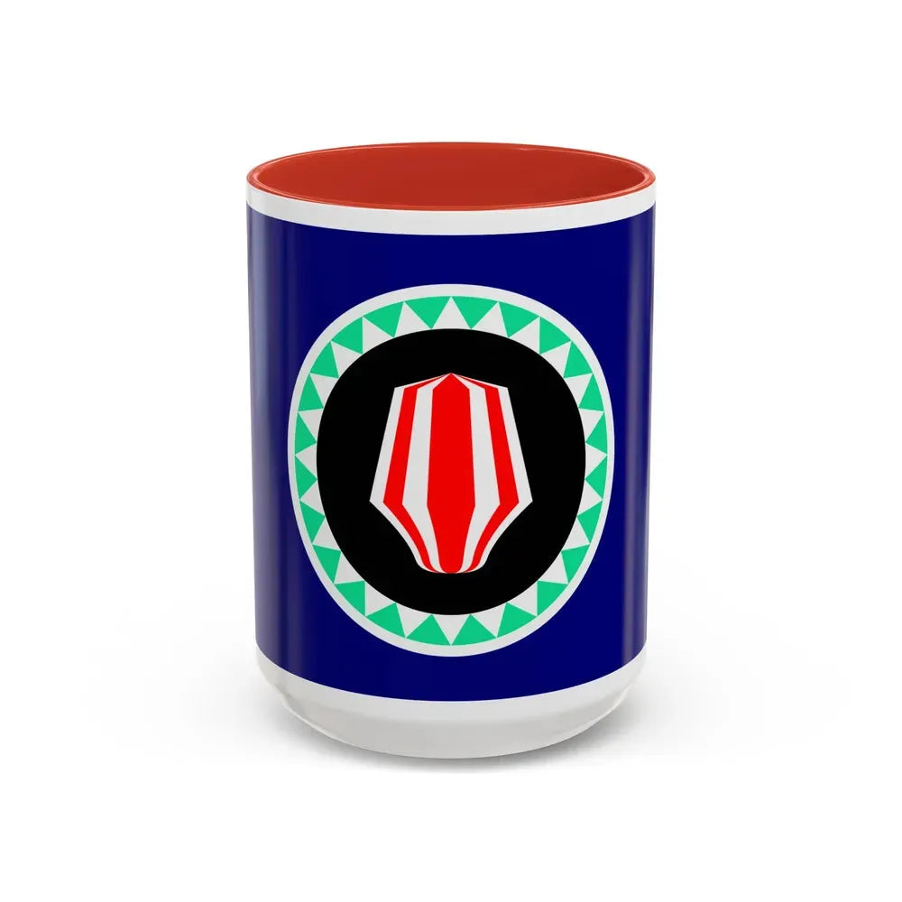 Flag of Autonomous Region of Bougainville Papa New Guinea - Accent Coffee Mug 15oz Red - Go Mug Yourself