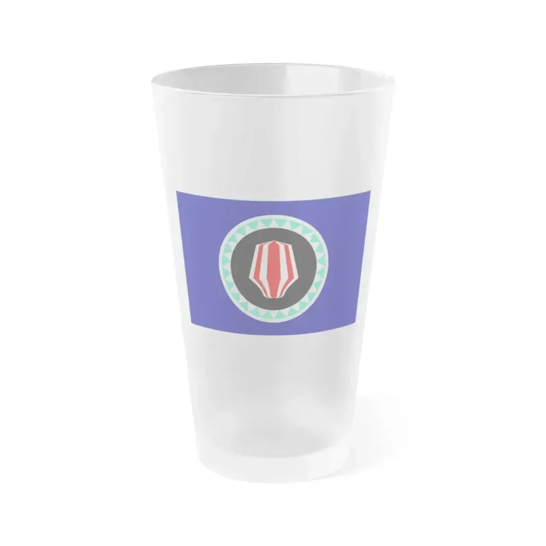 Flag of Autonomous Region of Bougainville Papa New Guinea - Frosted Pint Glass 16oz 16oz Frosted - Go Mug Yourself