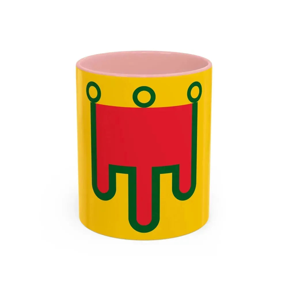 Flag of Auvergne France - Accent Coffee Mug 11oz Pink - Go Mug Yourself