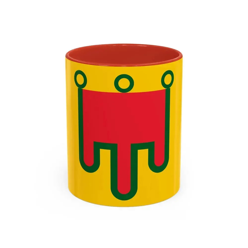 Flag of Auvergne France - Accent Coffee Mug 11oz Red - Go Mug Yourself