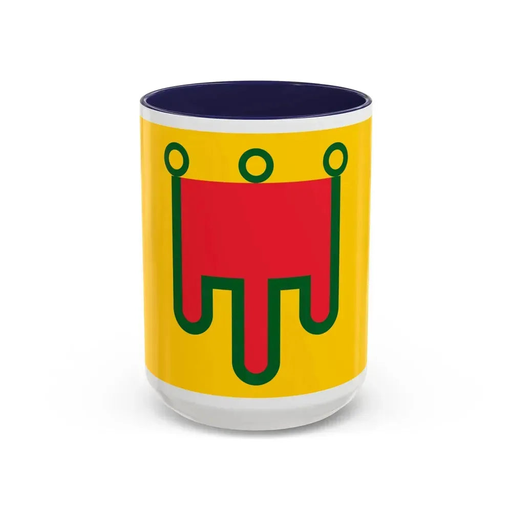 Flag of Auvergne France - Accent Coffee Mug 15oz Navy - Go Mug Yourself