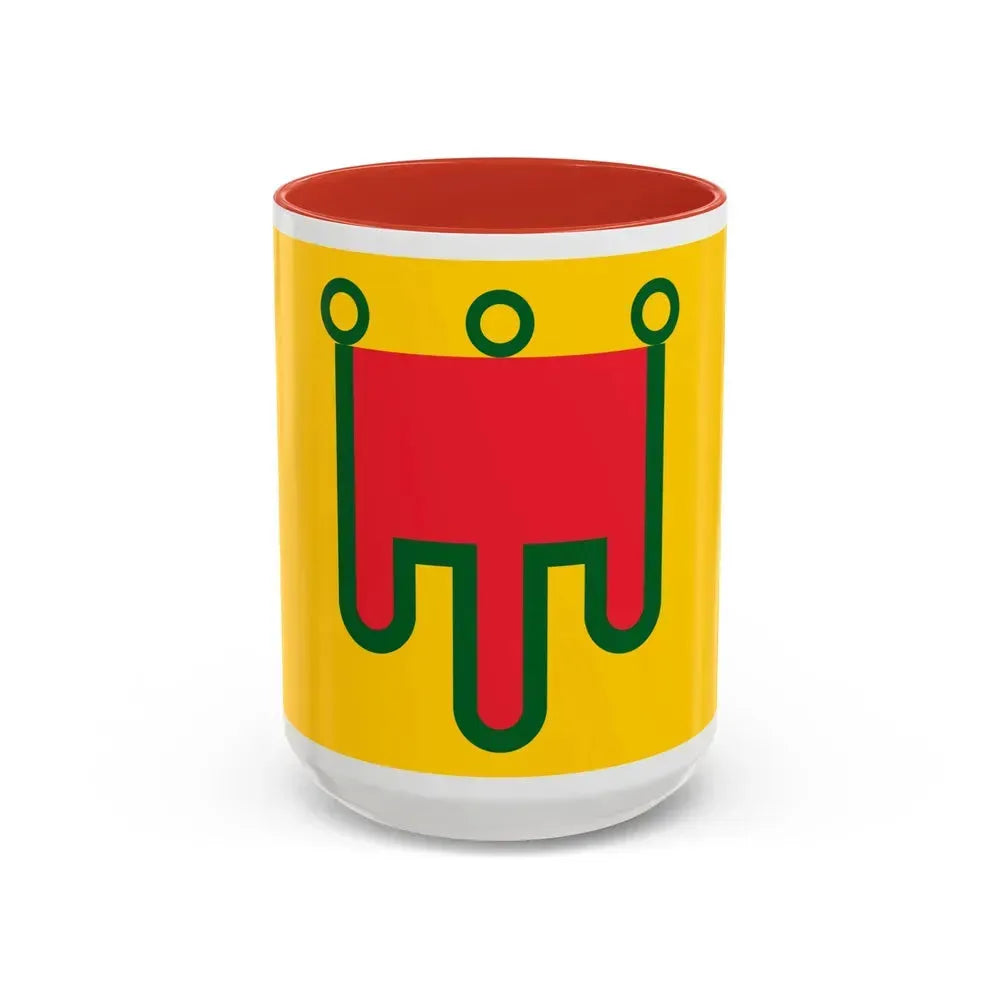 Flag of Auvergne France - Accent Coffee Mug 15oz Red - Go Mug Yourself