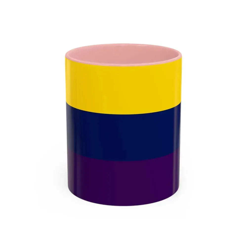Flag of Avellino Italy - Accent Coffee Mug 11oz Pink - Go Mug Yourself