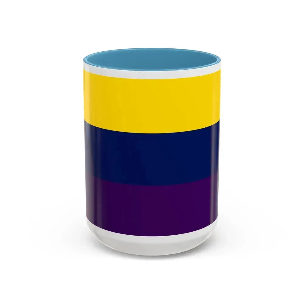 Flag of Avellino Italy - Accent Coffee Mug 15oz Light Blue - Go Mug Yourself
