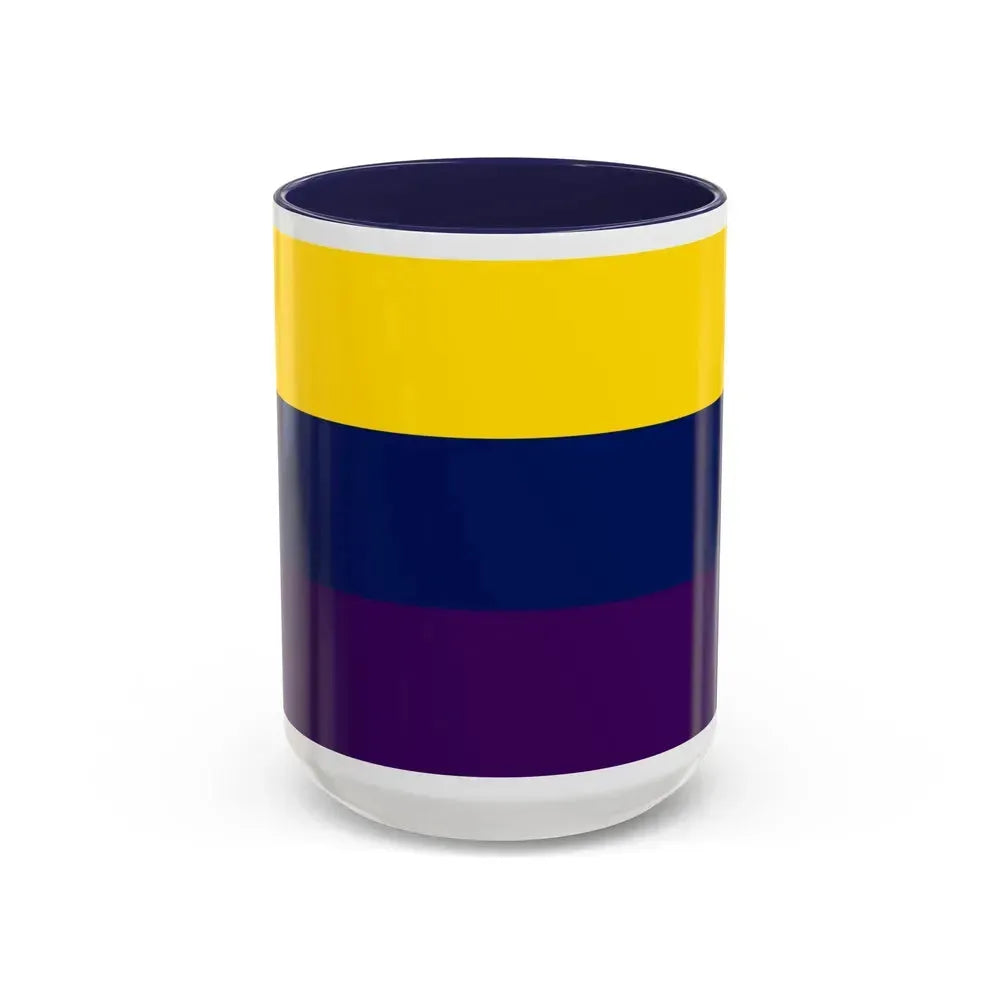 Flag of Avellino Italy - Accent Coffee Mug 15oz Navy - Go Mug Yourself