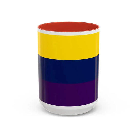 Flag of Avellino Italy - Accent Coffee Mug 15oz Red - Go Mug Yourself