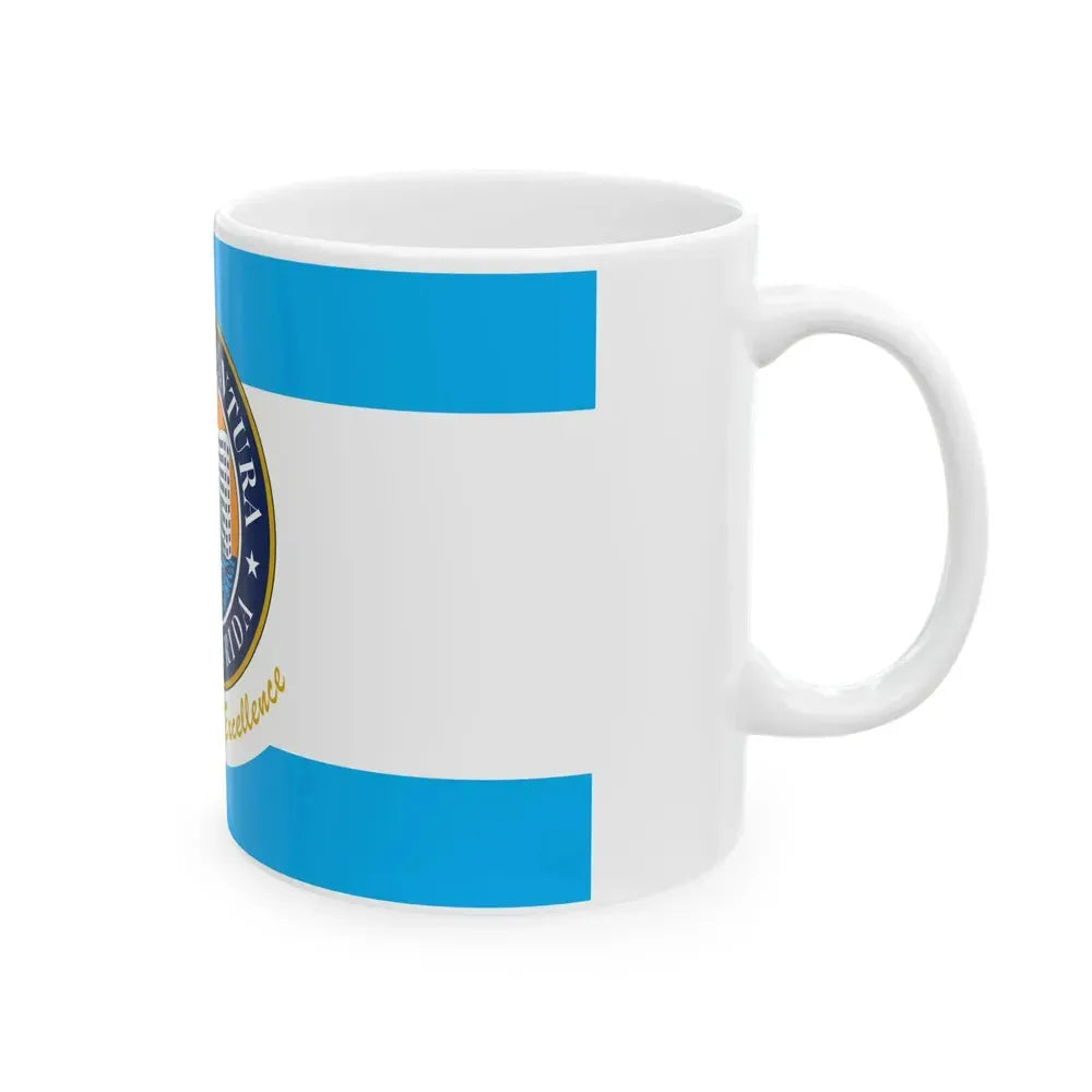 Flag of Aventura Florida (United States) White Coffee Mug - Go Mug Yourself