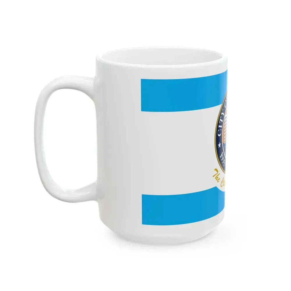 Flag of Aventura Florida (United States) White Coffee Mug - Go Mug Yourself
