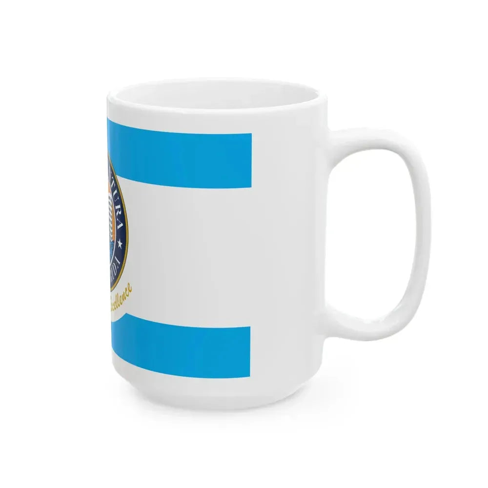Flag of Aventura Florida (United States) White Coffee Mug - Go Mug Yourself