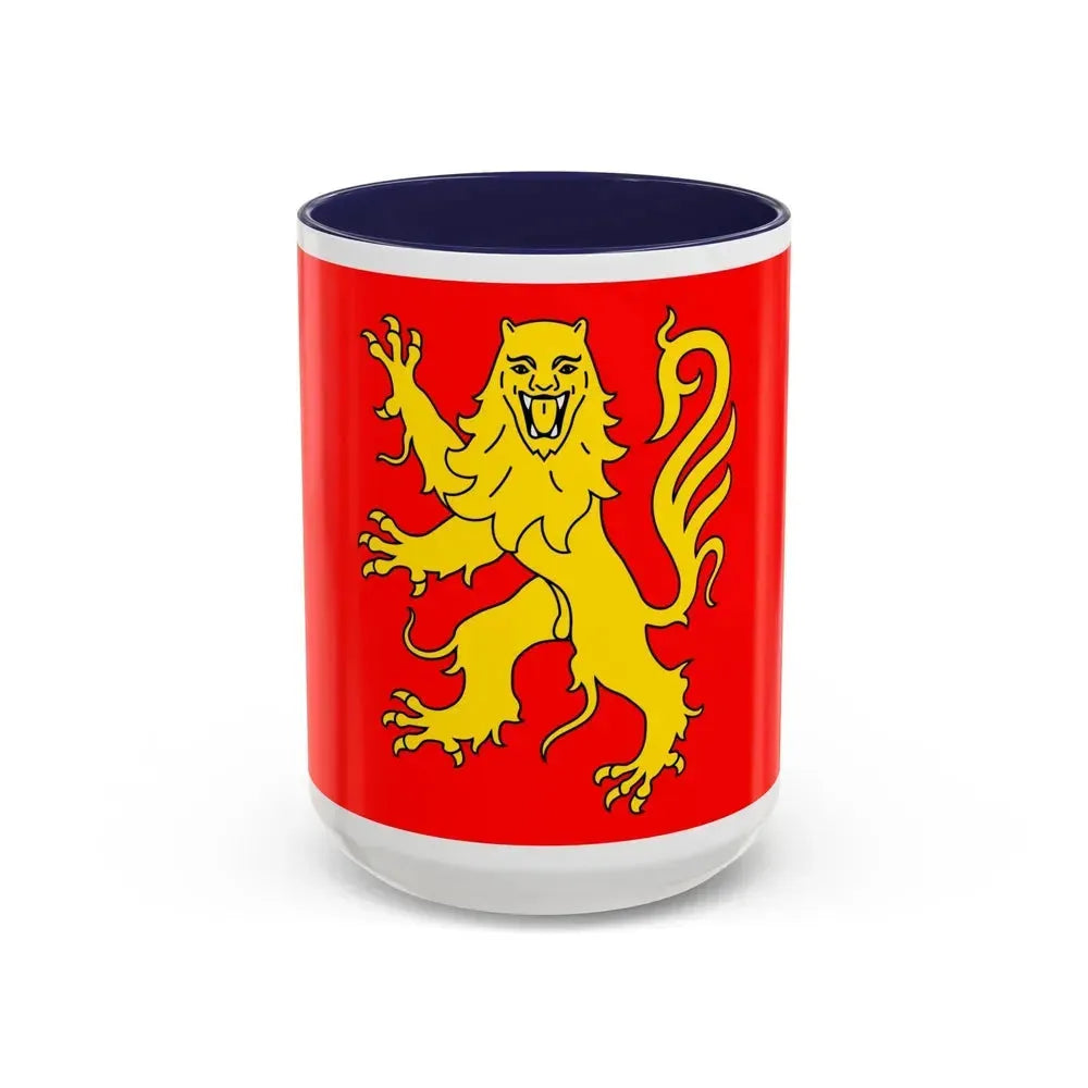 Flag of Aveyron France - Accent Coffee Mug 15oz Navy - Go Mug Yourself