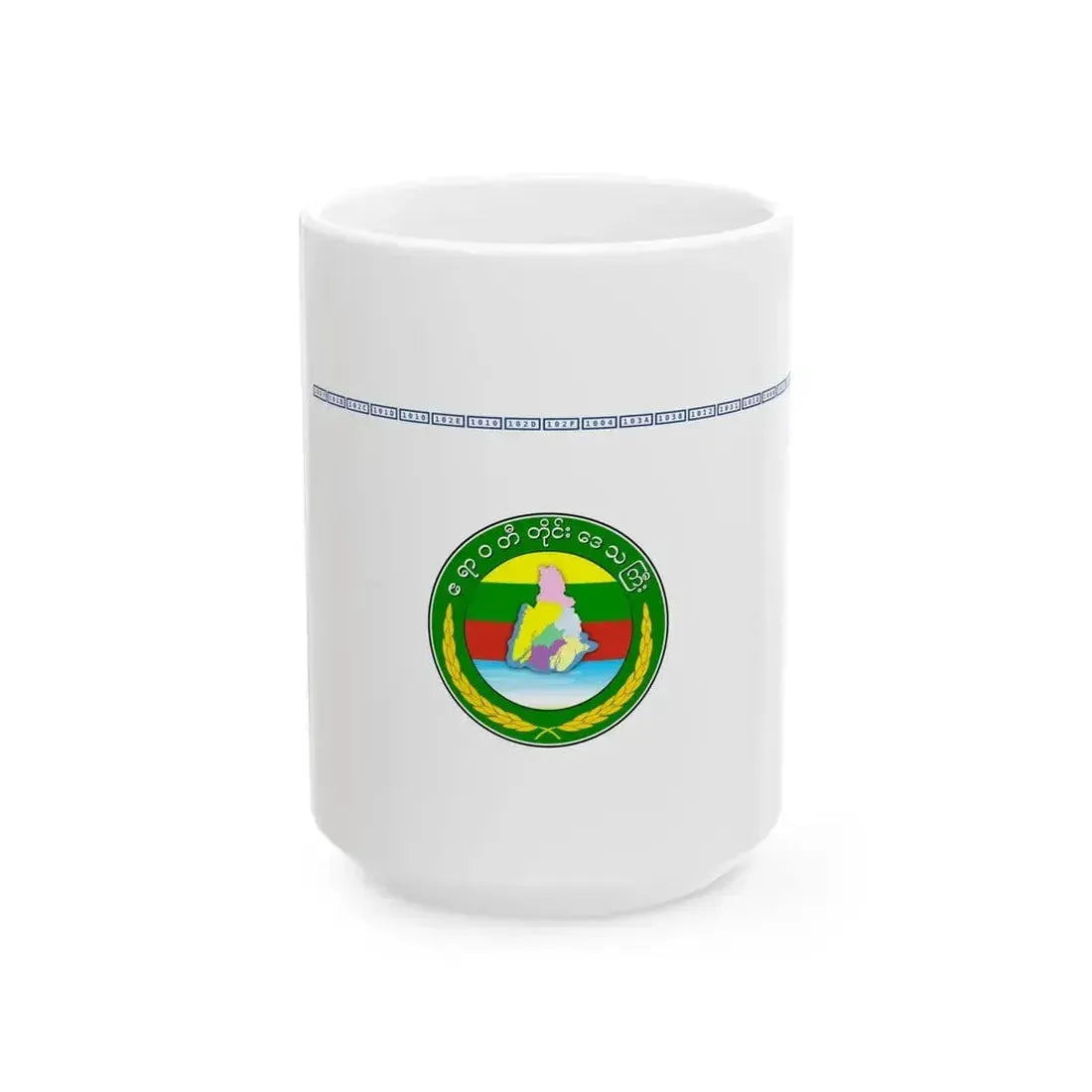 Flag of Ayeyarwady Region 2010-2021 (Myanmar) White Coffee Mug 15oz - Go Mug Yourself
