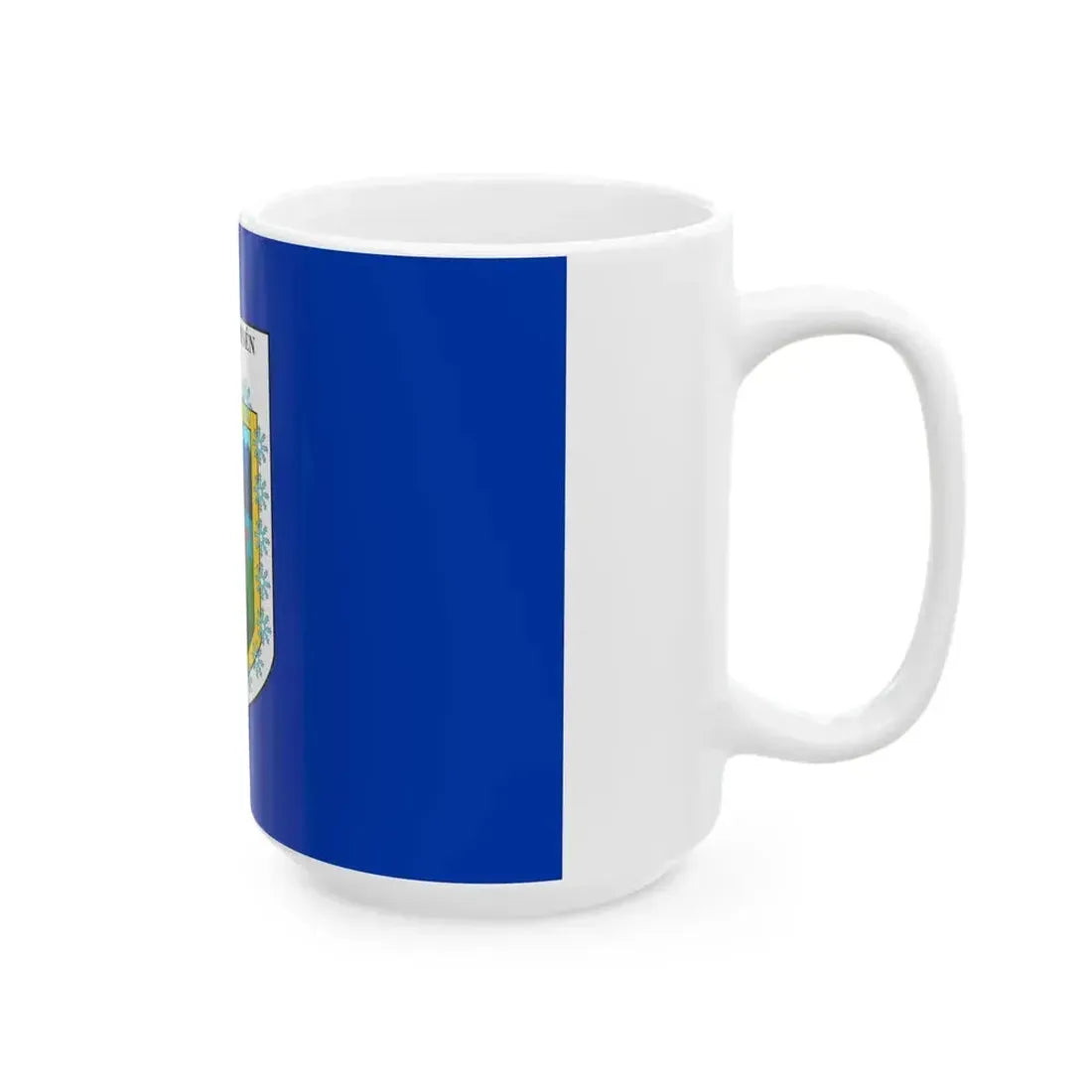 Flag of Aysen Chile blue version (Chile) White Coffee Mug - Go Mug Yourself