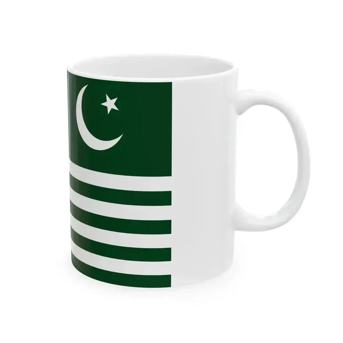 Flag of Azad Kashmir (Pakistan) White Coffee Mug - Go Mug Yourself
