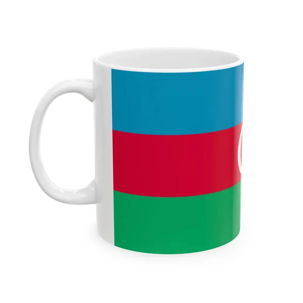 Flag of Azerbaijan 1918 (Azerbaijan) White Coffee Mug - Go Mug Yourself