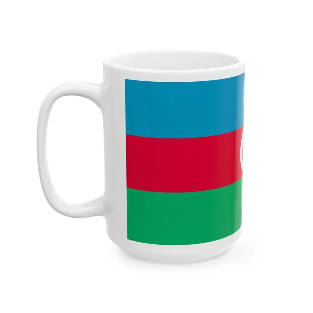 Flag of Azerbaijan 1918 (Azerbaijan) White Coffee Mug - Go Mug Yourself