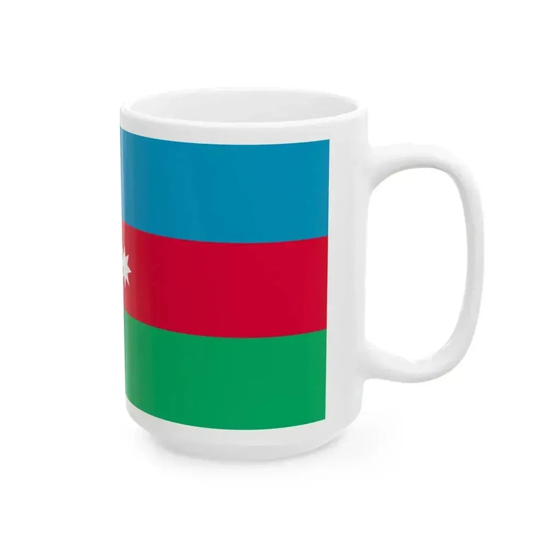 Flag of Azerbaijan 1918 (Azerbaijan) White Coffee Mug - Go Mug Yourself