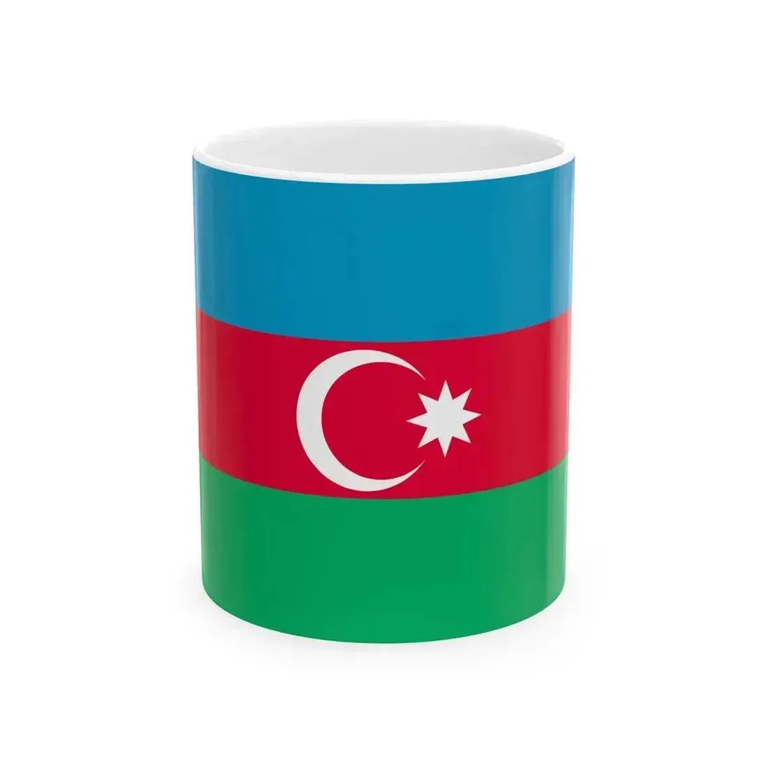Flag of Azerbaijan 1918 variant (Azerbaijan) White Coffee Mug 11oz - Go Mug Yourself