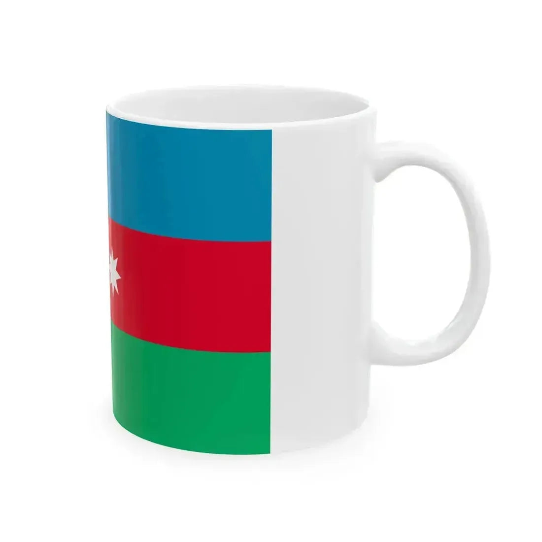 Flag of Azerbaijan 1991-2013 3-2 (Azerbaijan) White Coffee Mug - Go Mug Yourself