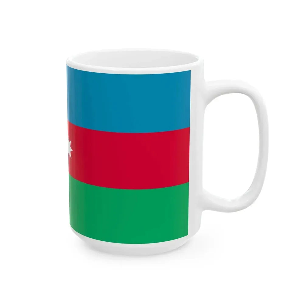Flag of Azerbaijan 1991-2013 (Azerbaijan) White Coffee Mug - Go Mug Yourself