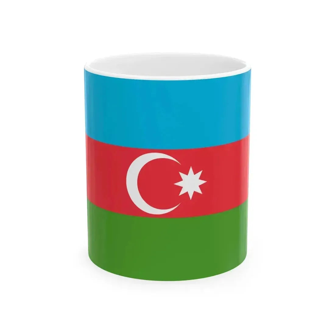 Flag of Azerbaijan (Azerbaijan) White Coffee Mug 11oz - Go Mug Yourself
