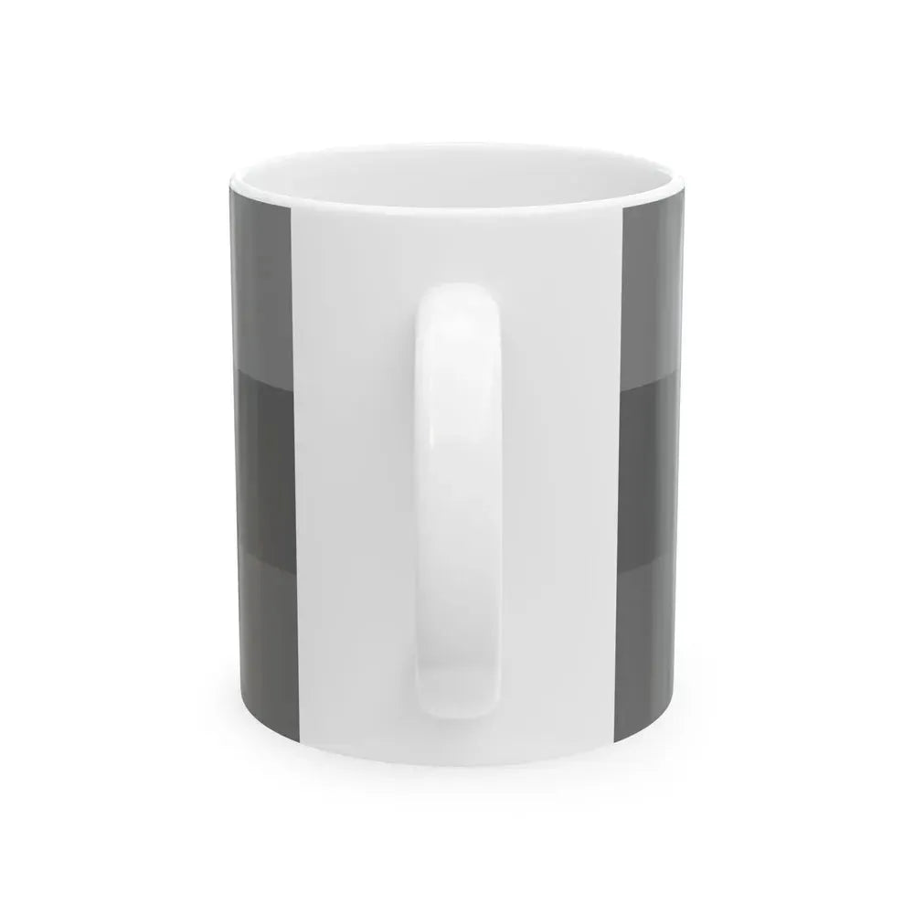 Flag of Azerbaijan black and white (Azerbaijan) White Coffee Mug - Go Mug Yourself