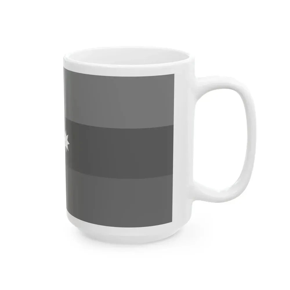 Flag of Azerbaijan black and white (Azerbaijan) White Coffee Mug - Go Mug Yourself