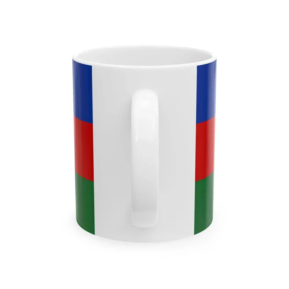 Flag of Azerbaijan Soviet colors (Azerbaijan) White Coffee Mug - Go Mug Yourself