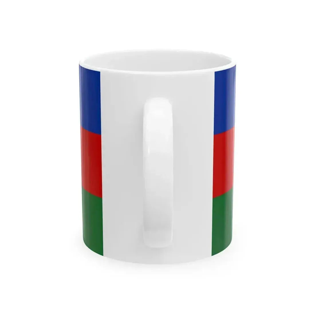 Flag of Azerbaijan Soviet colors (Azerbaijan) White Coffee Mug - Go Mug Yourself