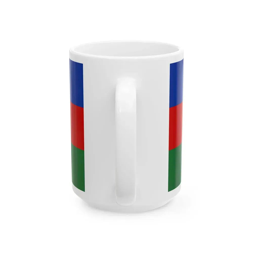 Flag of Azerbaijan Soviet colors (Azerbaijan) White Coffee Mug - Go Mug Yourself