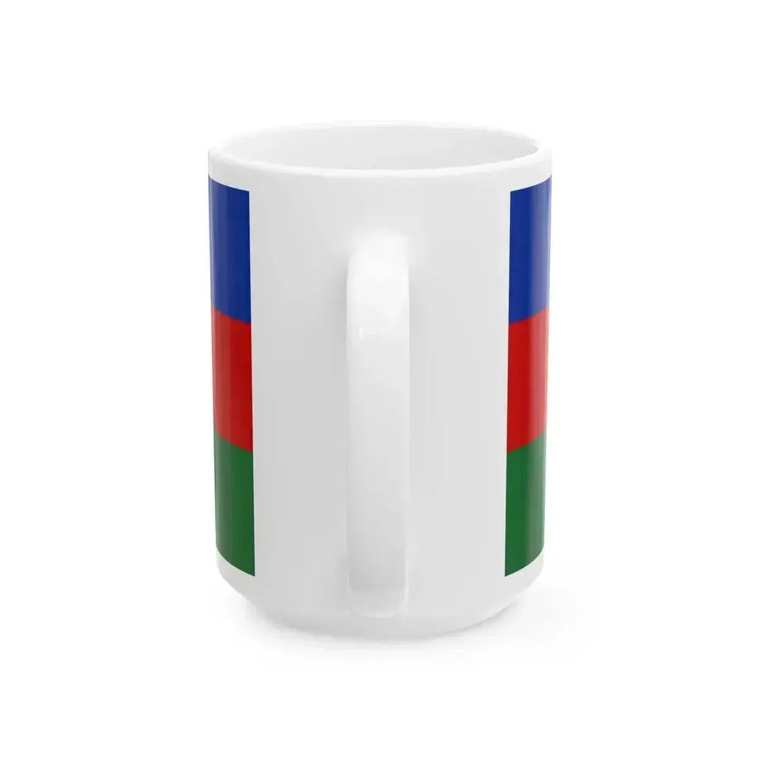 Flag of Azerbaijan Soviet colors (Azerbaijan) White Coffee Mug - Go Mug Yourself
