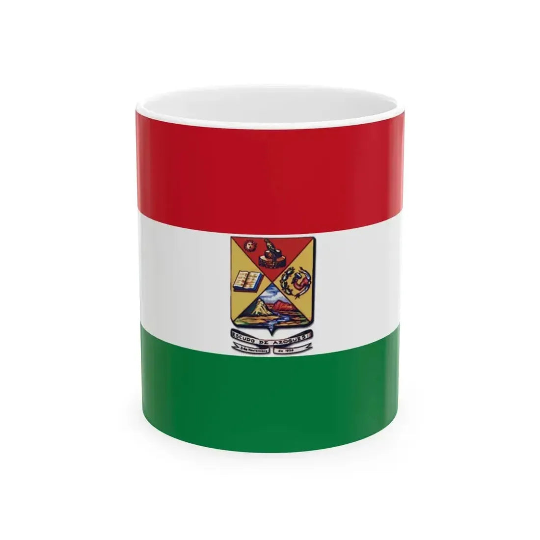 Flag of Azogues (Ecuador) White Coffee Mug 11oz - Go Mug Yourself