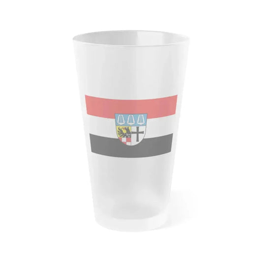 Flag of Bad Kissingen Germany - Frosted Pint Glass 16oz 16oz Frosted - Go Mug Yourself