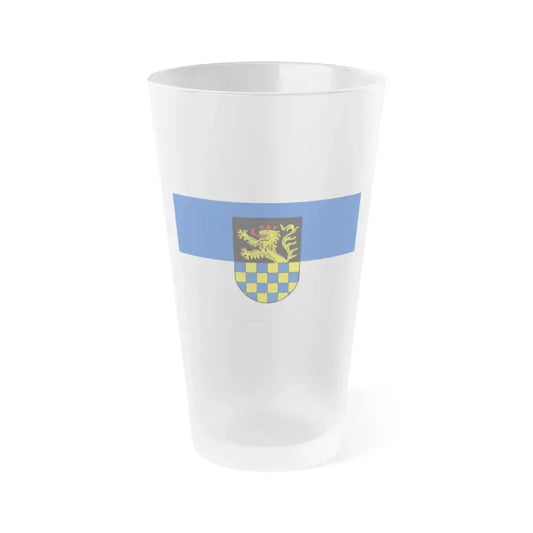 Flag of Bad Kreuznach Germany - Frosted Pint Glass 16oz 16oz Frosted - Go Mug Yourself