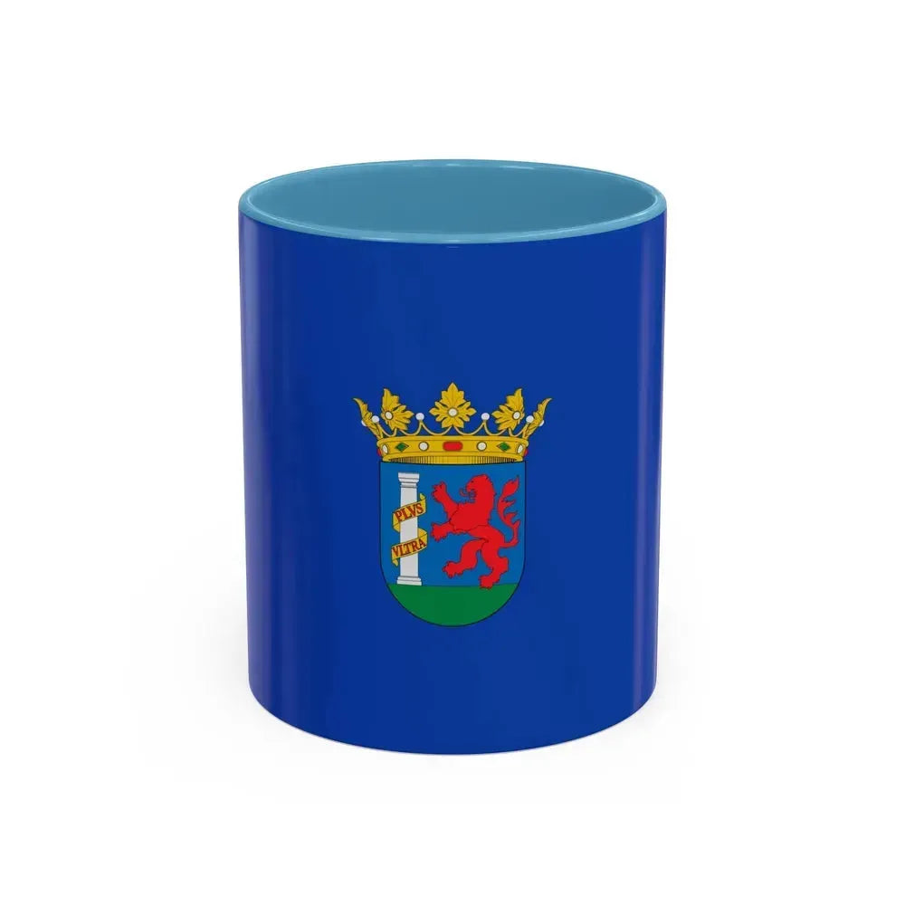 Flag of Badajoz Spain - Accent Coffee Mug 11oz Light Blue - Go Mug Yourself