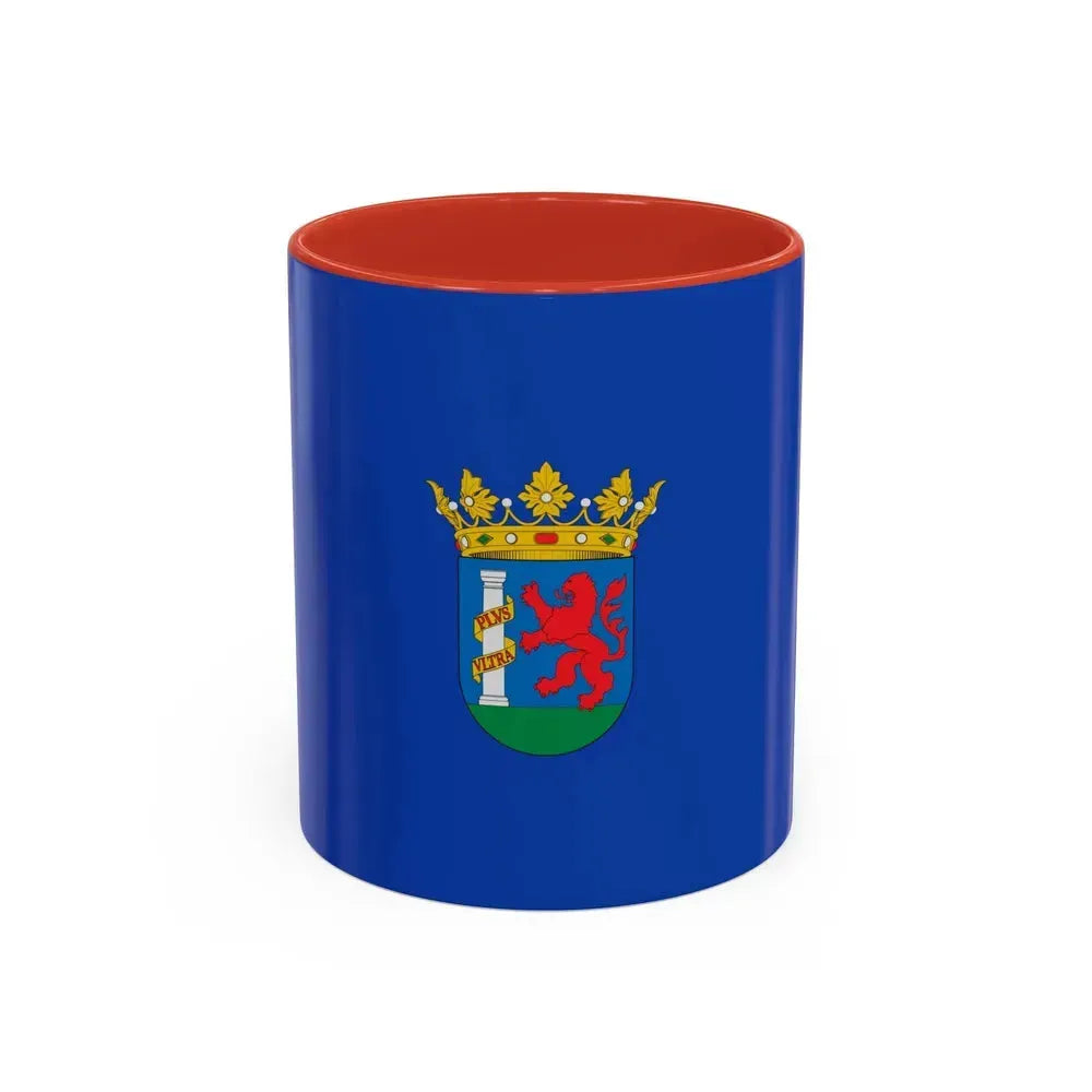 Flag of Badajoz Spain - Accent Coffee Mug 11oz Red - Go Mug Yourself